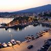 Порт в Лименария, остров Тасос Греция, в начале вечера