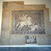 Греческие мозаики на стене в археологического музея Родоса в Греции.