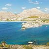 Панорамный вид на бухты Kolimbia на Родосе. Греция
